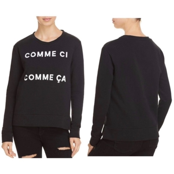 FRENCH Connection Ci Comme Ca Pullover Casual Cotton Crew neck Sweatshirt Black - Picture 8 of 8